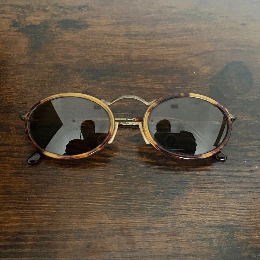 Rare Vintage 90s Polo Ralph Lauren 717/S EE2 Double-Rim Oval Sunglasses